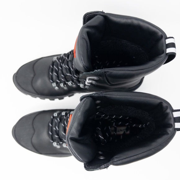 Hunter Explorer Commando Winter Snow Boot Black Leather Men’s 9 US 42 EU UK 8 - Picture 2 of 5